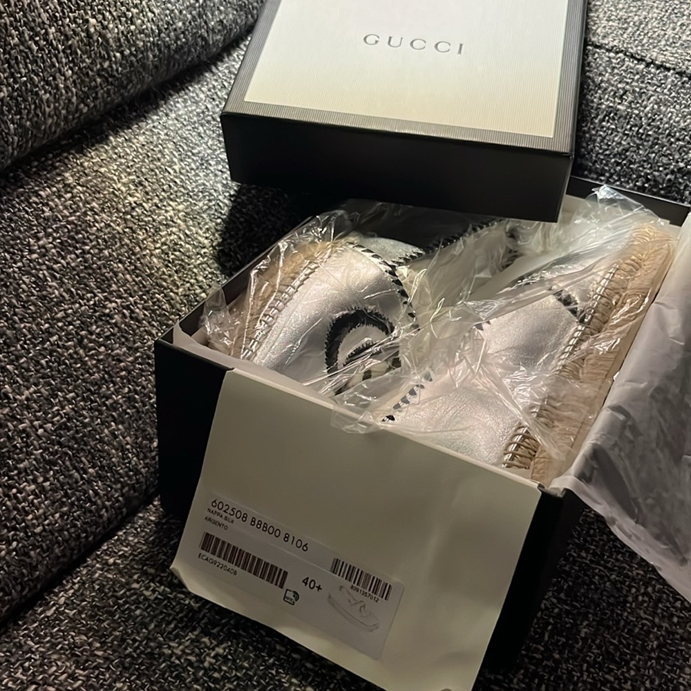 Gucci Espadrille Napa Silk Argento - Picture 4 of 4
